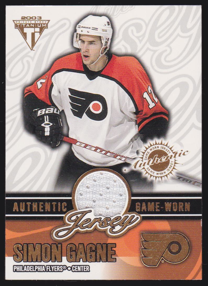 2002-03 Titanium Jerseys #49 Simon Gagne 0537/1028 (image for) 2002-03 Titanium Jerseys #49 Simon Gagne 0537/1028