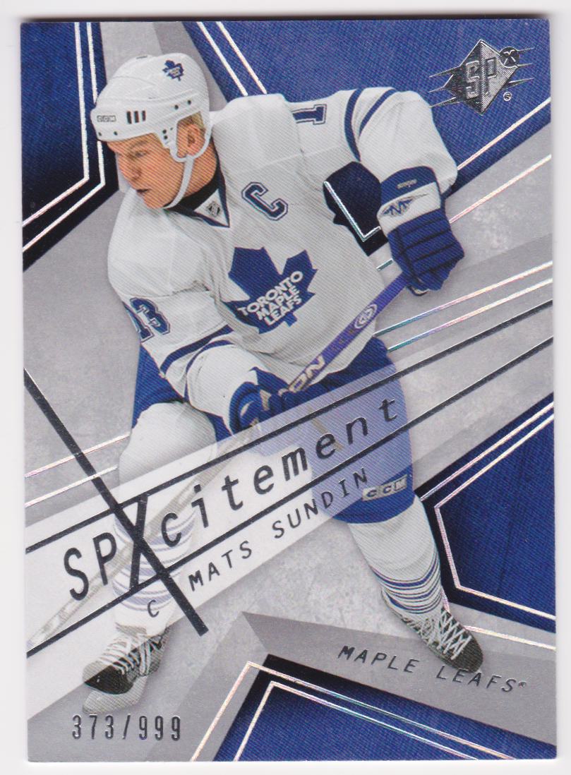 (image for) 2008-09 SPx SPxcitement #X42 Mats Sundin 373/999