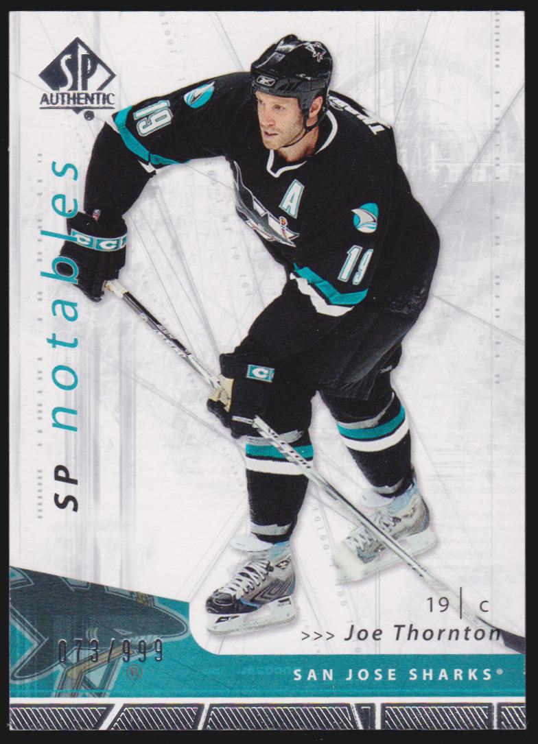 (image for) 2006-07 SP Authentic #125 Joe Thornton Notables 073/999