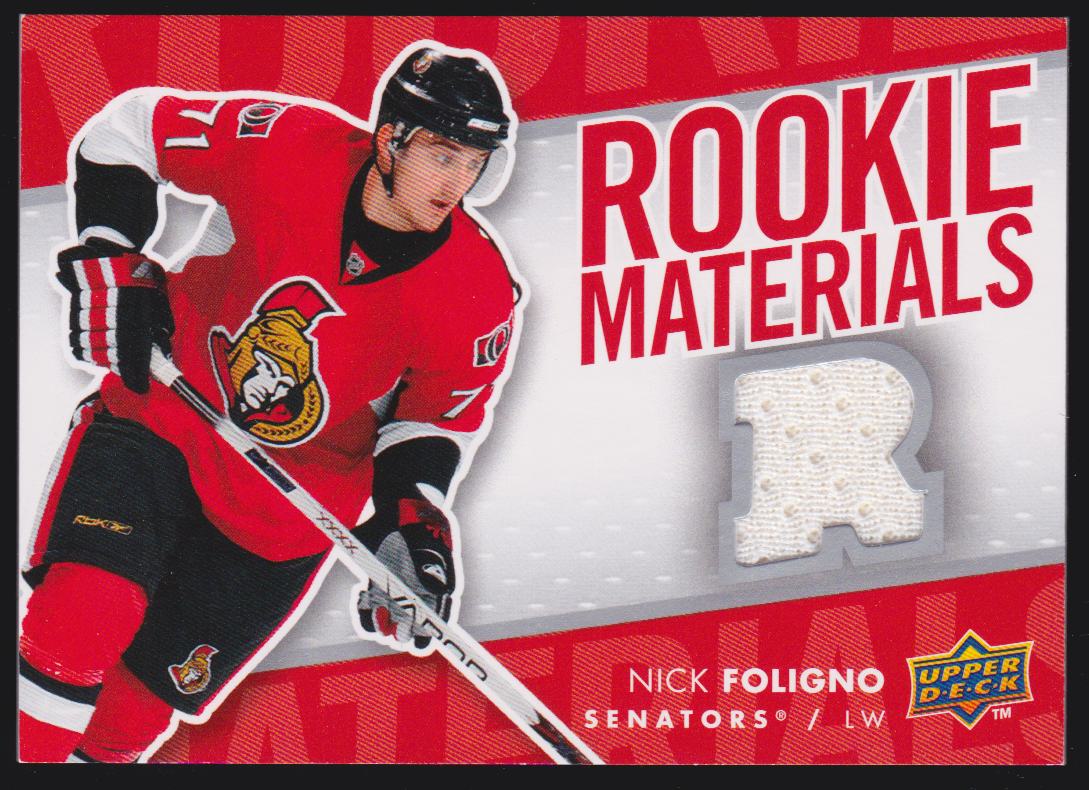 (image for) 2007-08 Upper Deck Rookie Materials #RMNF Nick Foligno - RC Year Jerseys