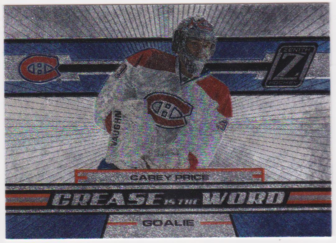 2010-11 Zenith Crease Is The Word #3 Carey Price (image for) 2010-11 Zenith Crease Is The Word #3 Carey Price