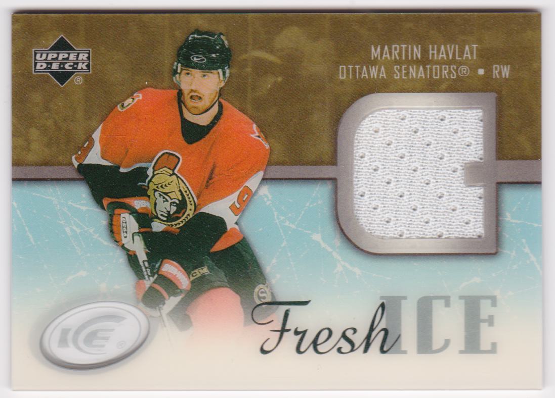 2005-06 Upper Deck Ice Fresh Ice Glass #FIHV Martin Havlat - Jerseys (image for) 2005-06 Upper Deck Ice Fresh Ice Glass #FIHV Martin Havlat - Jerseys
