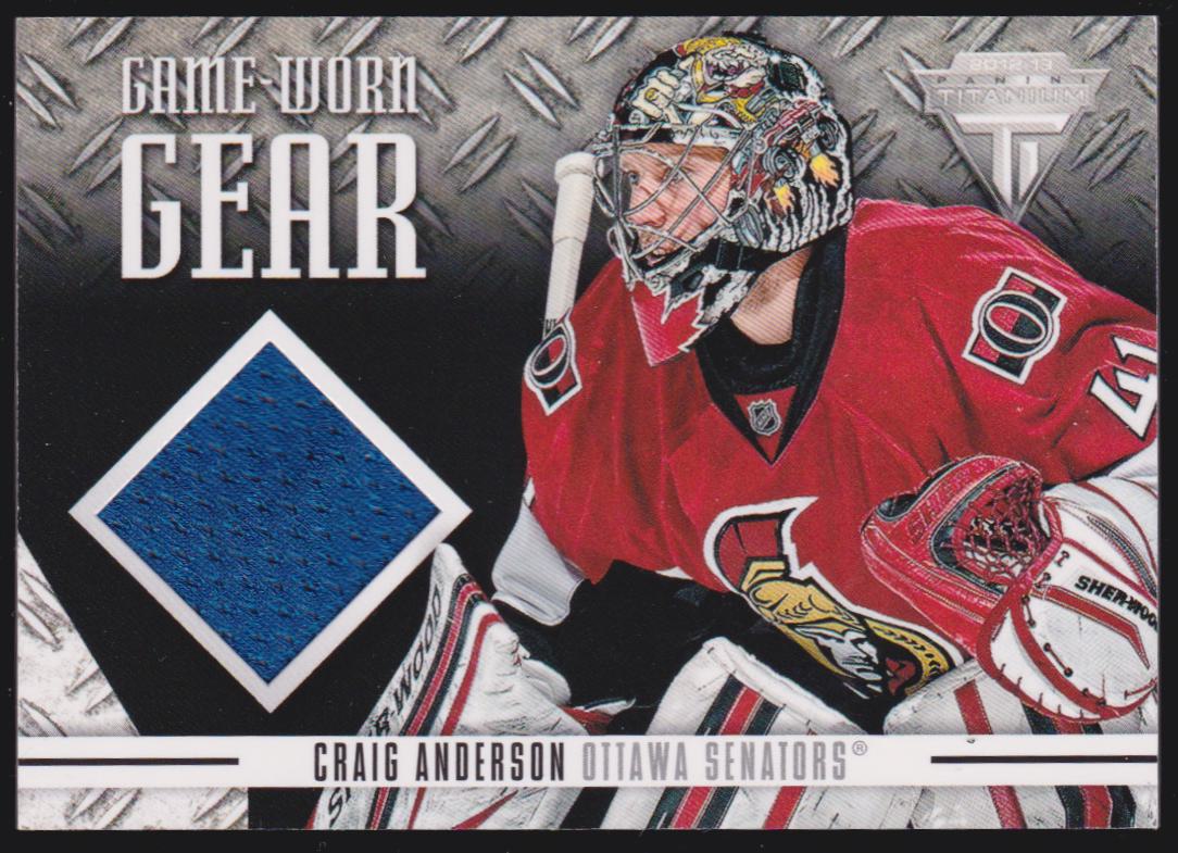 2012-13 Panini Titanium Game Worn Gear #GGCR Craig Anderson - Jerseys (image for) 2012-13 Panini Titanium Game Worn Gear #GGCR Craig Anderson - Jerseys