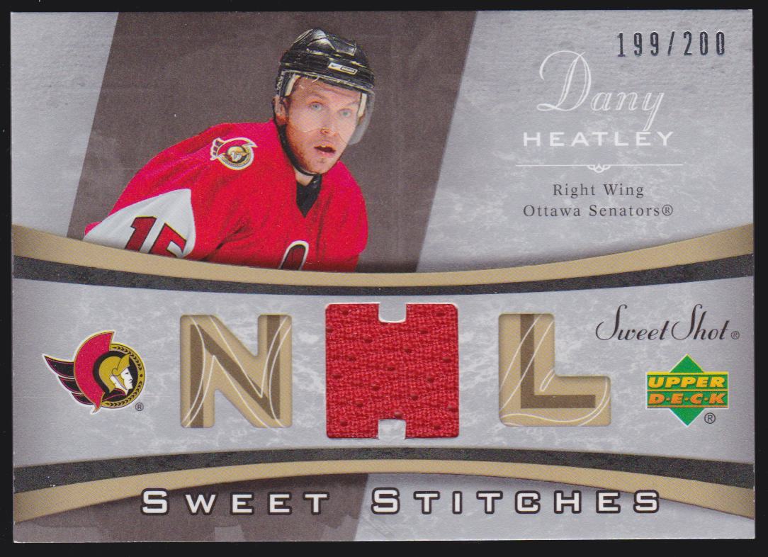 2006-07 Sweet Shot Sweet Stitches #SSDA Dany Heatley 199/200 (image for) 2006-07 Sweet Shot Sweet Stitches #SSDA Dany Heatley 199/200