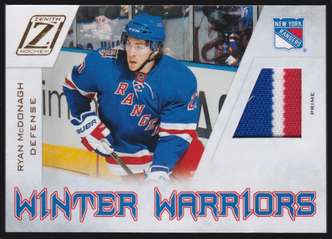 (image for) 2010-11 Zenith Winter Warriors Materials Prime #RM Ryan McDonagh - Jerseys - 01/50