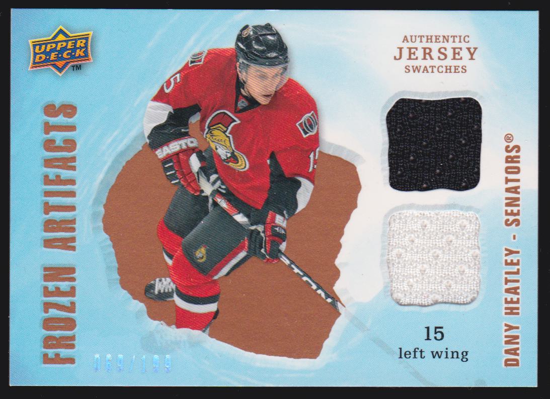 2008-09 Artifacts Frozen Artifacts Dual #FADHE Dany Heatley (image for) 2008-09 Artifacts Frozen Artifacts Dual #FADHE Dany Heatley