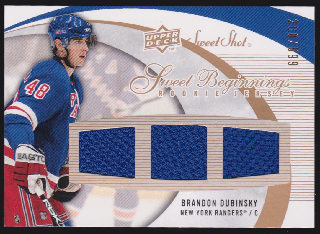 2007-08 Sweet Shot #132 Brandon Dubinsky Jerseys RC 280/599 (image for) 2007-08 Sweet Shot #132 Brandon Dubinsky Jerseys RC 280/599