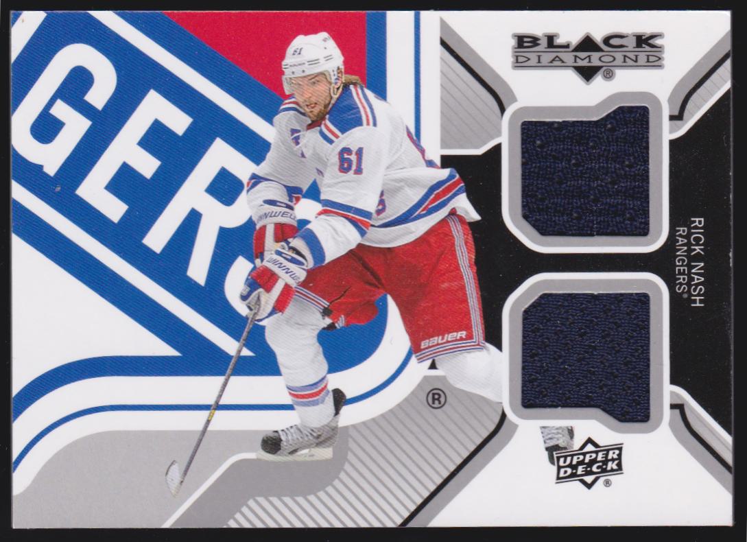 2013-14 Black Diamond Dual Jerseys #NYRRN Rick Nash (image for) 2013-14 Black Diamond Dual Jerseys #NYRRN Rick Nash
