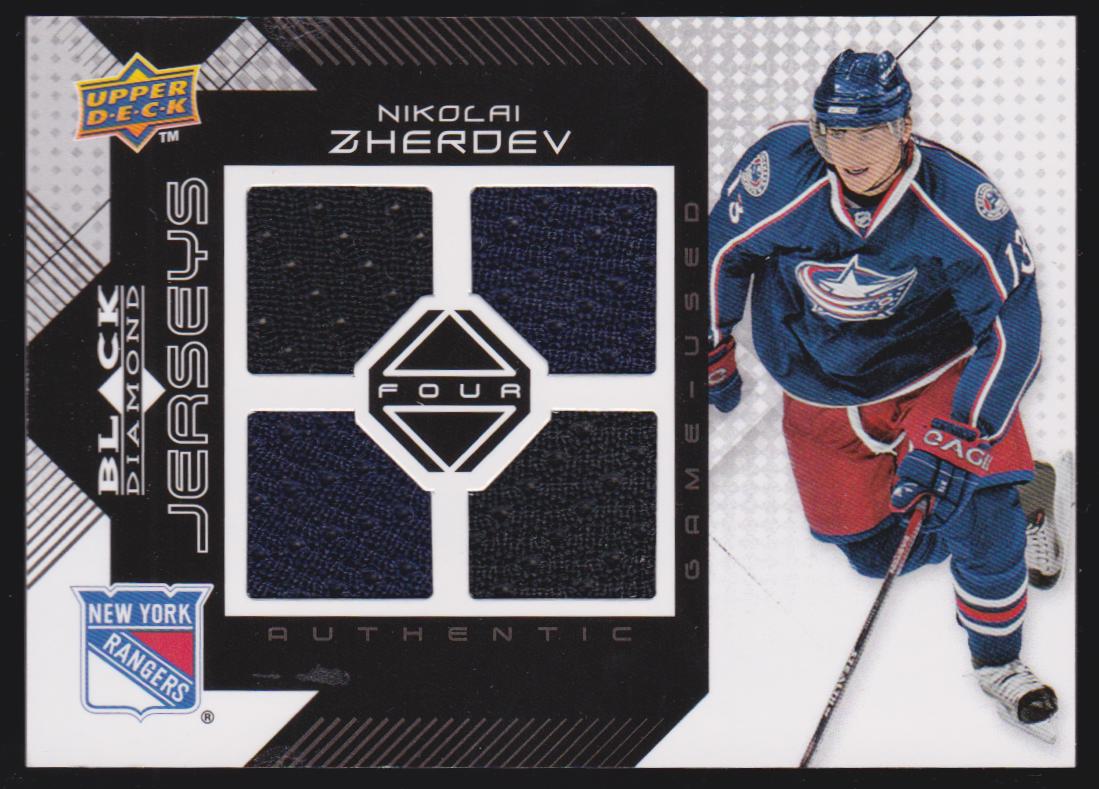 (image for) 2008-09 Black Diamond Jerseys Quad #BDJNZ Nikolai Zherdev
