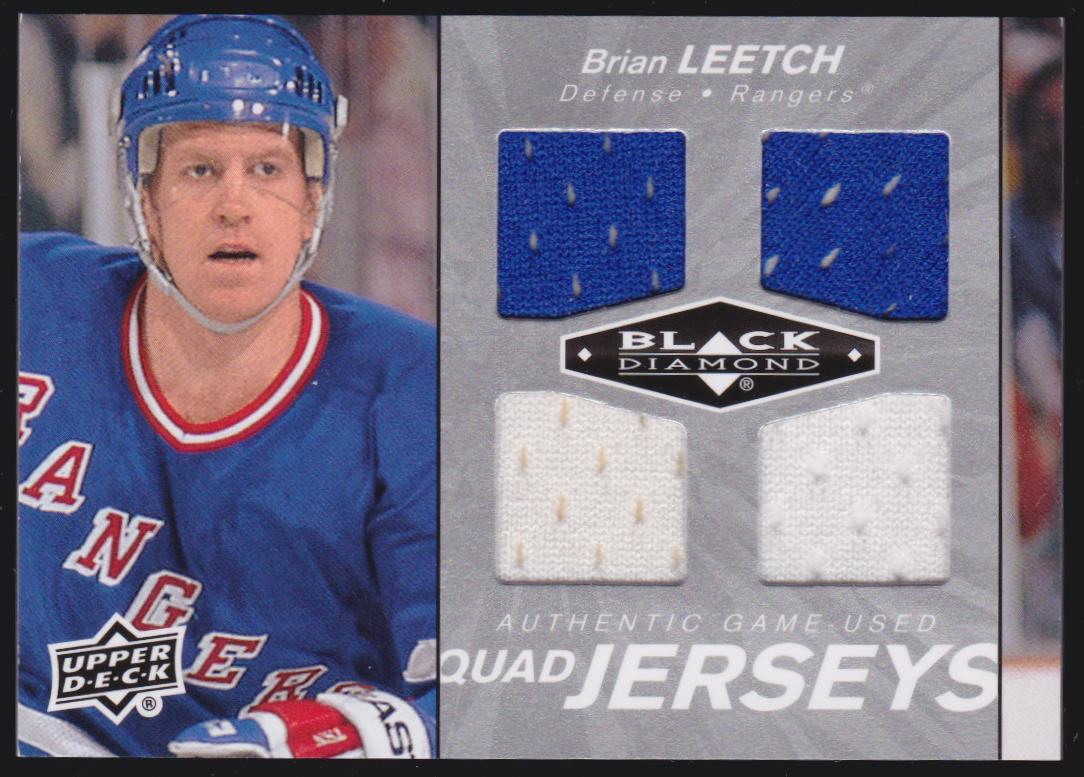 2010-11 Black Diamond Jerseys Quad #QJBL Brian Leetch (image for) 2010-11 Black Diamond Jerseys Quad #QJBL Brian Leetch