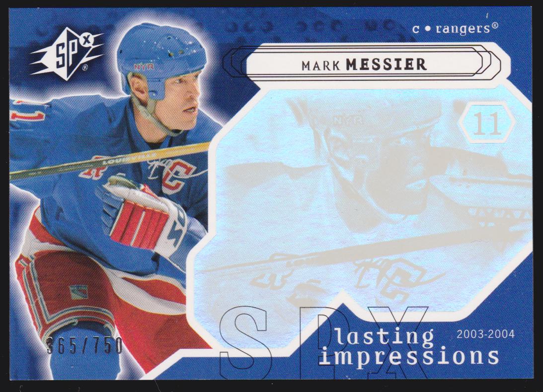 2003-04 SPx #115 Mark Messier Lasting Impressions 365/750 (image for) 2003-04 SPx #115 Mark Messier Lasting Impressions 365/750