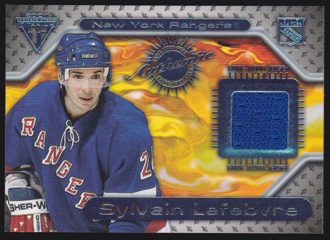 2000-01 Titanium Game Gear #115 Sylvain Lefebvre - Jerseys (image for) 2000-01 Titanium Game Gear #115 Sylvain Lefebvre - Jerseys