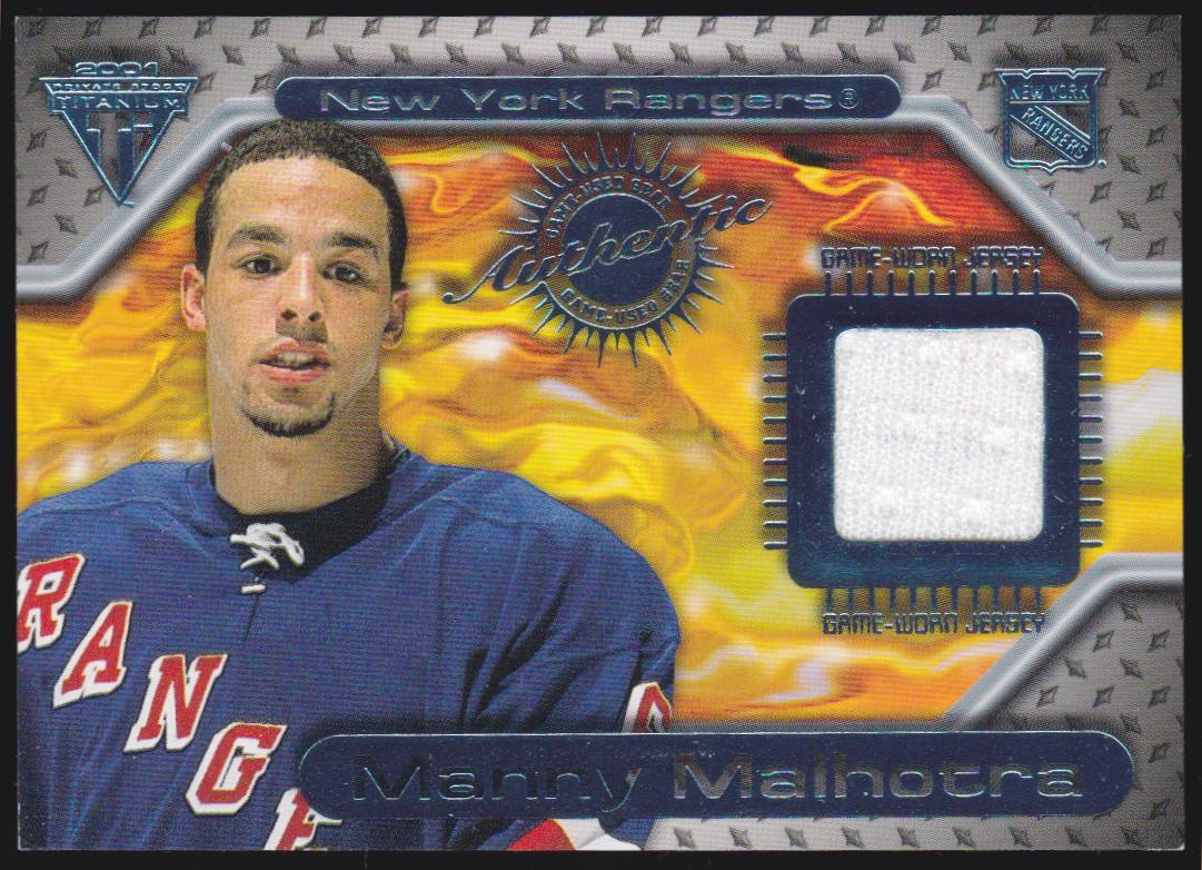 2000-01 Titanium Game Gear #116 Manny Malhotra - Jerseys (image for) 2000-01 Titanium Game Gear #116 Manny Malhotra - Jerseys