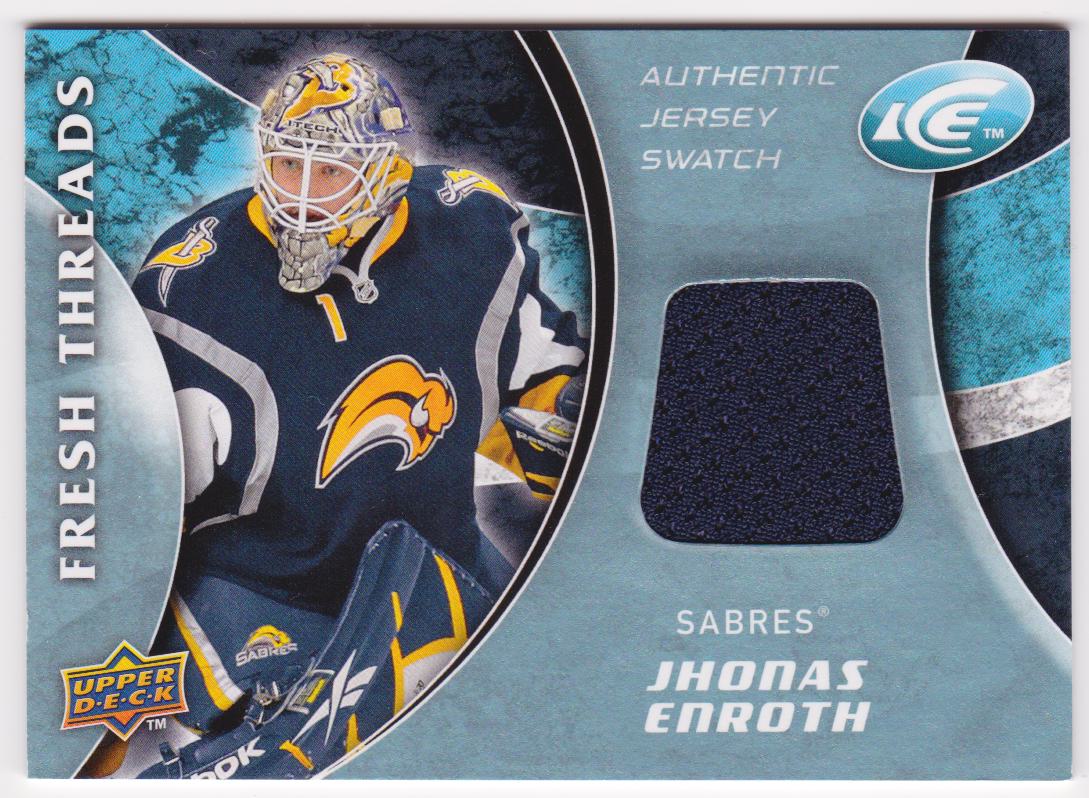 2009-10 Upper Deck Ice Fresh Threads #FTJE Jhonas Enroth (image for) 2009-10 Upper Deck Ice Fresh Threads #FTJE Jhonas Enroth