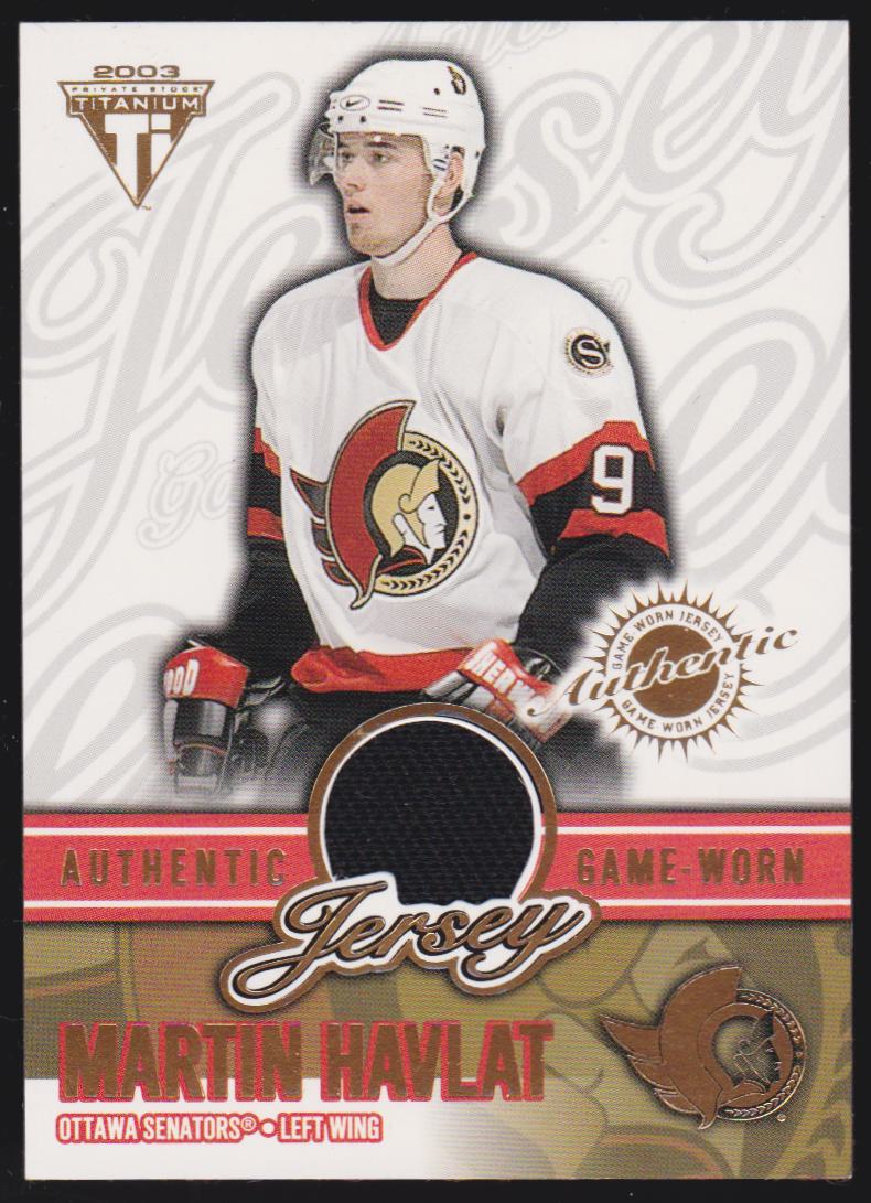 2002-03 Titanium Jerseys #47 Martin Havlat 130/545 (image for) 2002-03 Titanium Jerseys #47 Martin Havlat 130/545