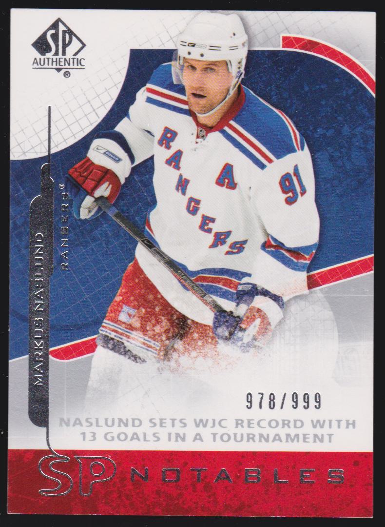 2008-09 SP Authentic #130 Markus Naslund Notables 978/999 (image for) 2008-09 SP Authentic #130 Markus Naslund Notables 978/999