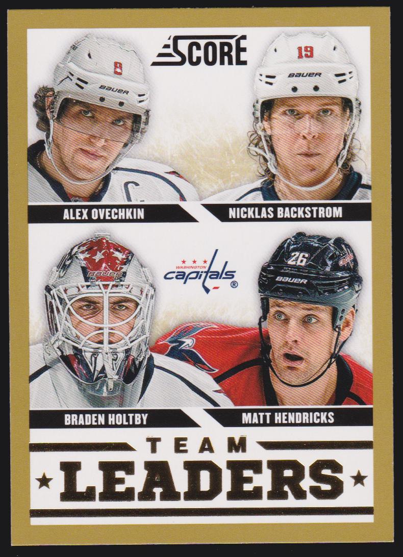 (image for) 2013-14 Score Gold #579 Braden Holtby/Alexander Ovechkin/Nicklas Backstrom/Matt Hendricks - Team Leaders