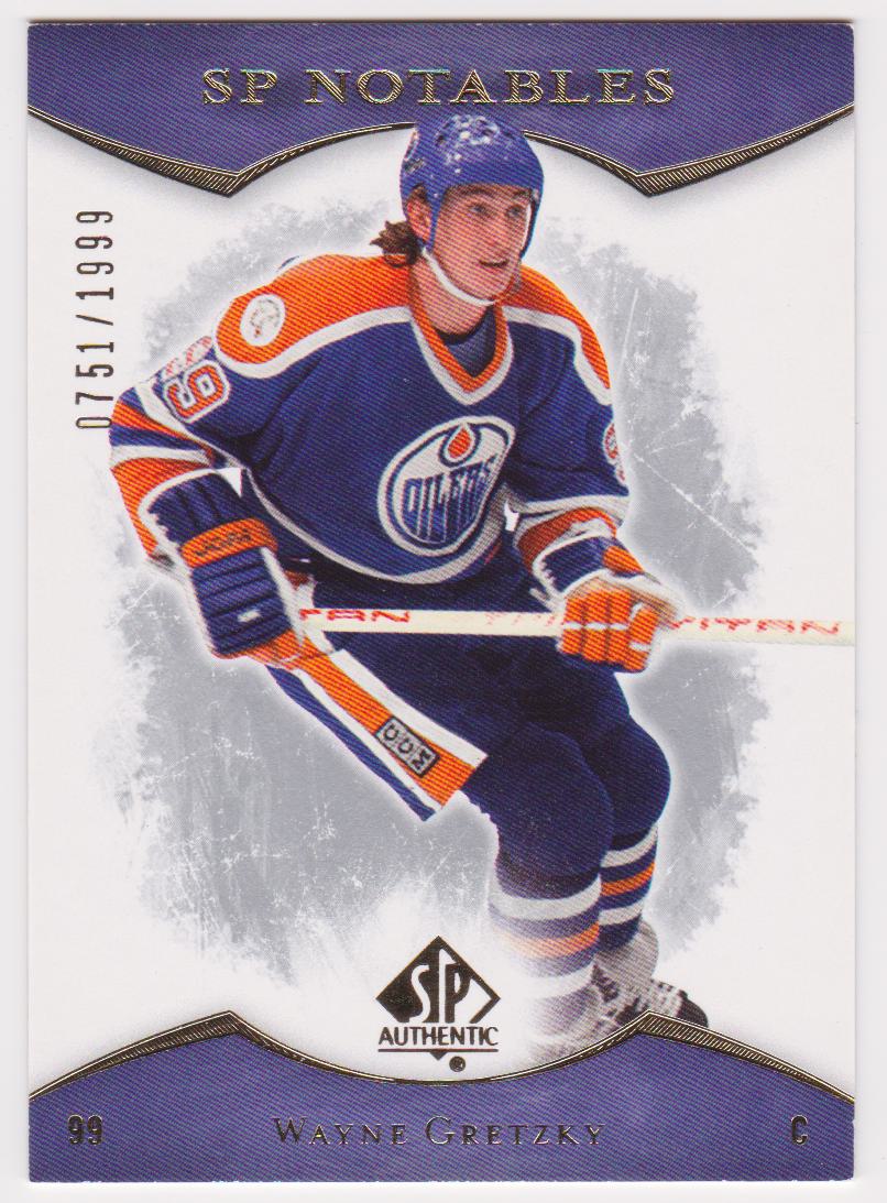 2007-08 SP Authentic #138 Wayne Gretzky NOTABLES - 0751/1999 (image for) 2007-08 SP Authentic #138 Wayne Gretzky NOTABLES - 0751/1999