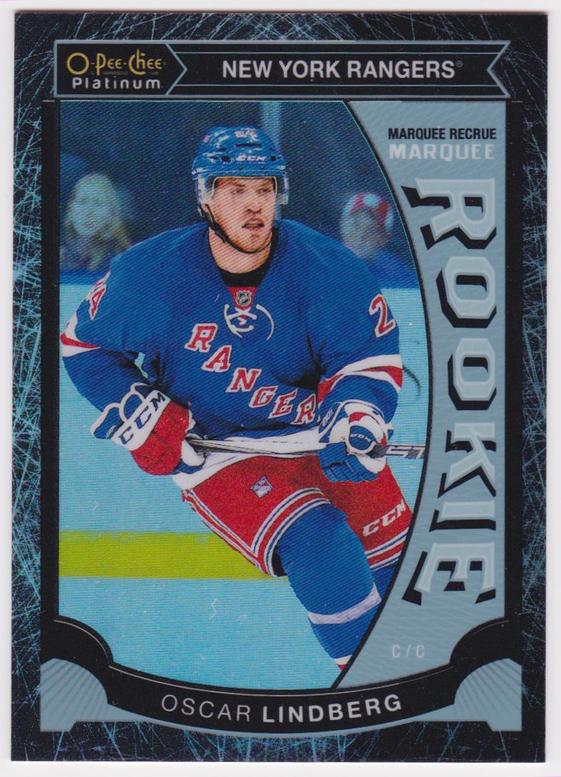 2015-16 OPC Platinum Marquee Rookies Black Ice #M34 Oscar Lindberg (image for) 2015-16 OPC Platinum Marquee Rookies Black Ice #M34 Oscar Lindberg
