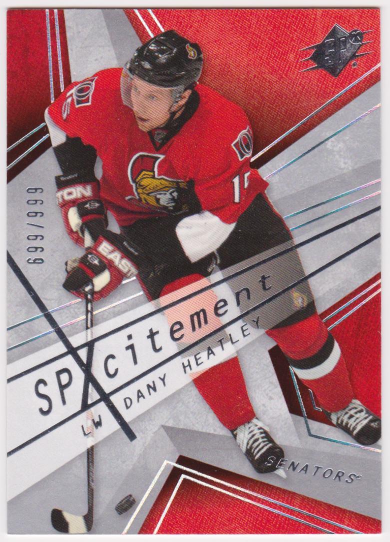 (image for) 2008-09 SPx SPxcitement #X11 Dany Heatley 699/999