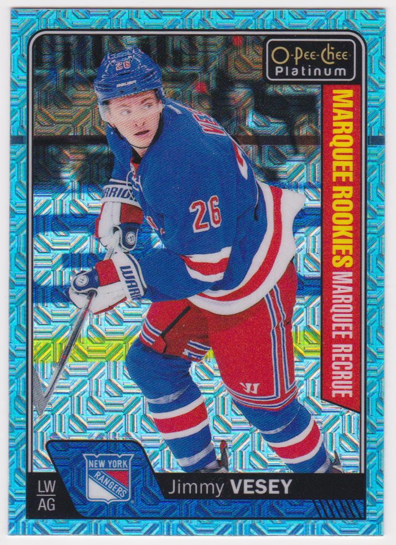 2016-17 O-Pee-Chee Platinum Ice Blue Traxx #190 Jimmy Vesey RC year (image for) 2016-17 O-Pee-Chee Platinum Ice Blue Traxx #190 Jimmy Vesey RC year