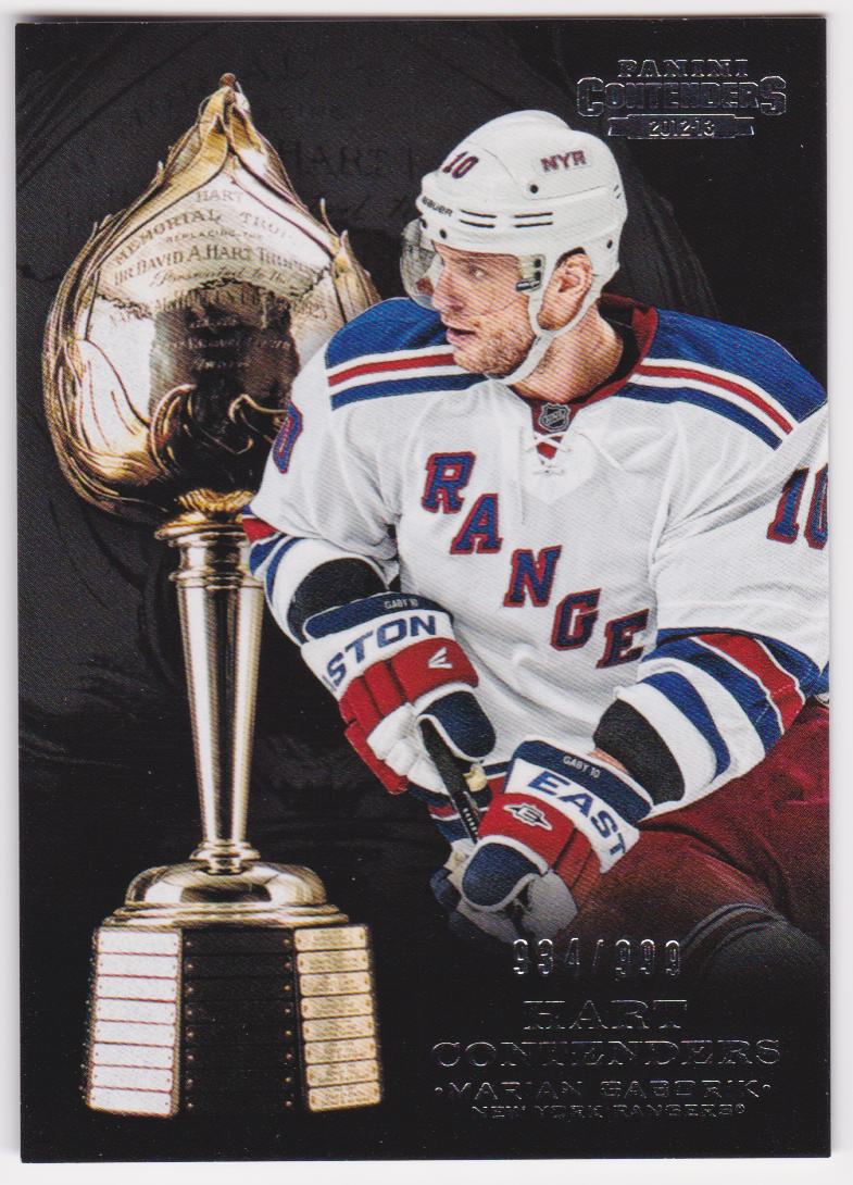 2012-13 Panini Contenders Hart Contenders #H17 Marian Gaborik 934/999 (image for) 2012-13 Panini Contenders Hart Contenders #H17 Marian Gaborik 934/999