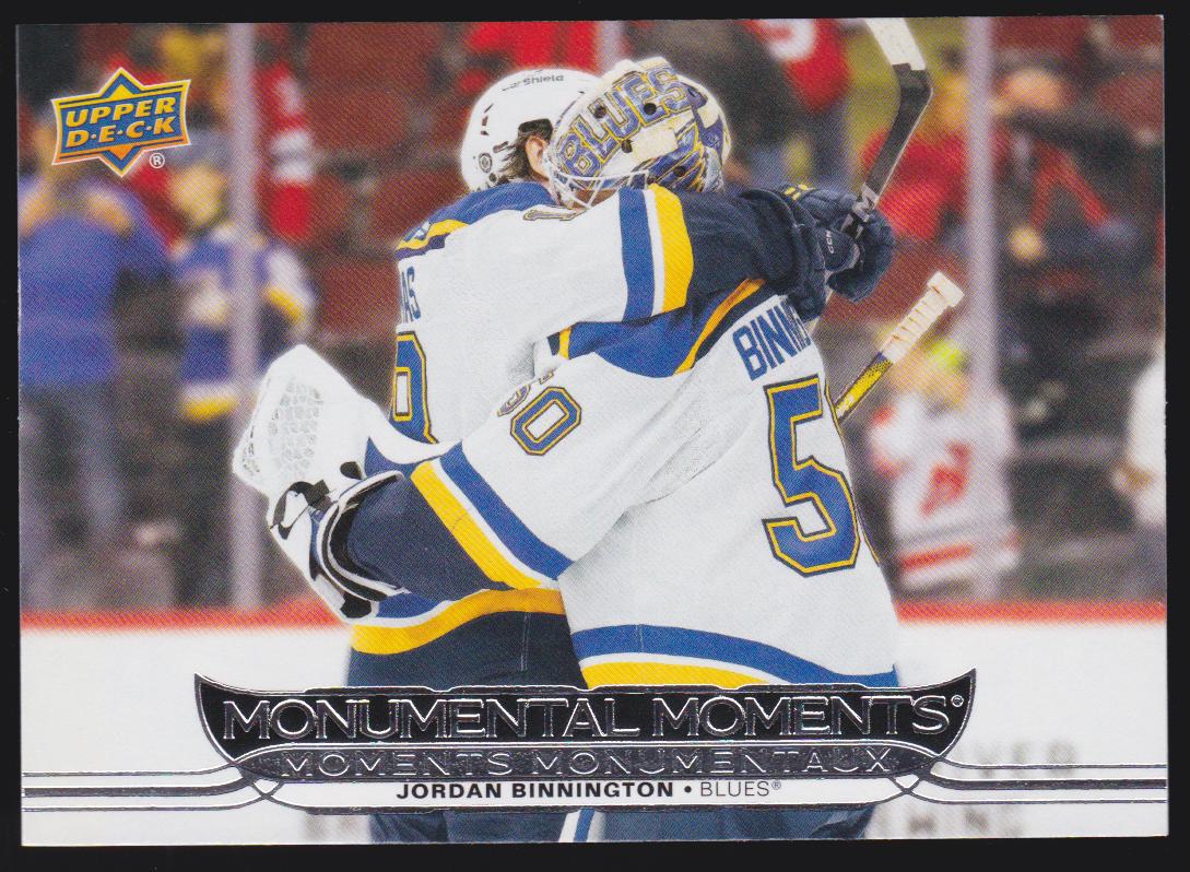 (image for) 2025-26 Upper Deck Tim Hortons Monumental Moments #MM13 Jordan Binnington