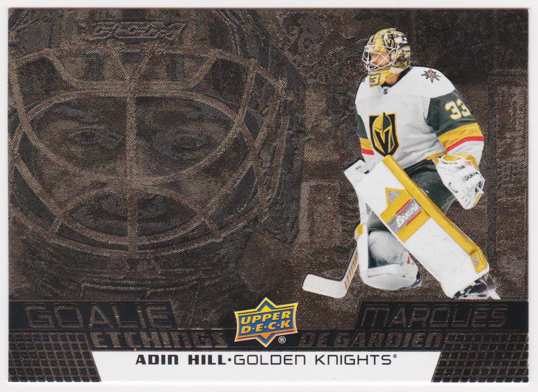 2025-26 Upper Deck Tim Hortons Goalie Etchings #GE18 Adin Hill (image for) 2025-26 Upper Deck Tim Hortons Goalie Etchings #GE18 Adin Hill