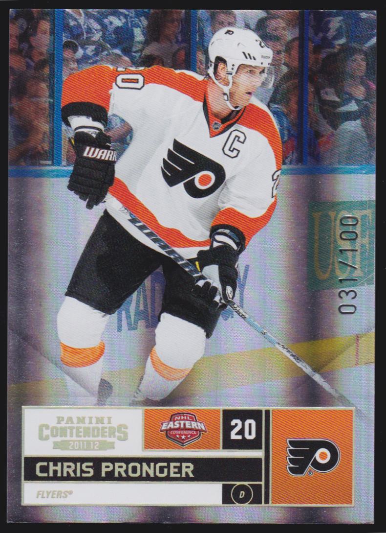 2011-12 Panini Contenders Gold #20 Chris Pronger 031/100 (image for) 2011-12 Panini Contenders Gold #20 Chris Pronger 031/100