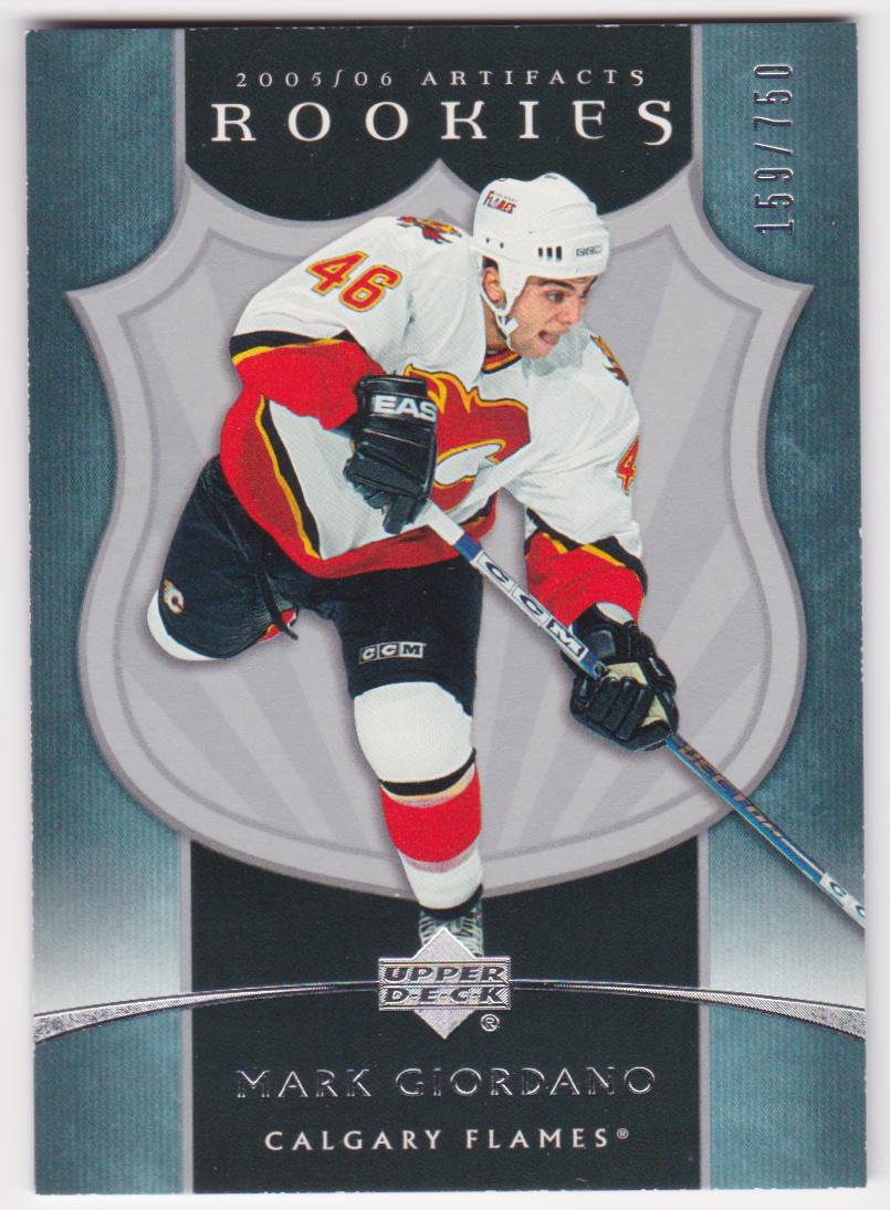 2005-06 Artifacts #254 Mark Giordano RC 159/750 (image for) 2005-06 Artifacts #254 Mark Giordano RC 159/750