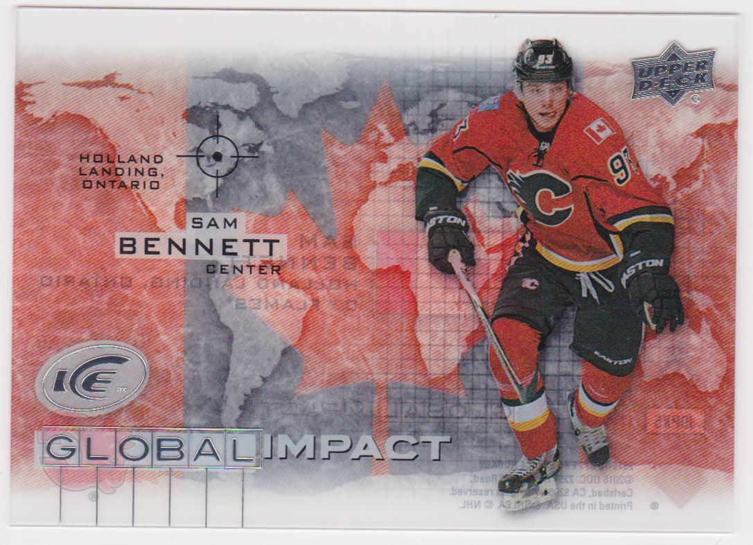 2015-16 Upper Deck Ice Global Impact #GISB Sam Bennett - RC Year (image for) 2015-16 Upper Deck Ice Global Impact #GISB Sam Bennett - RC Year