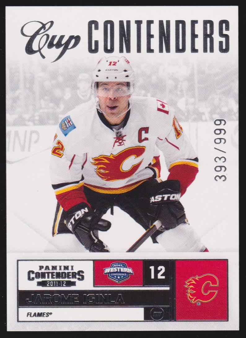 2011-12 Panini Contenders #107 Jarome Iginla 393/999 (image for) 2011-12 Panini Contenders #107 Jarome Iginla 393/999
