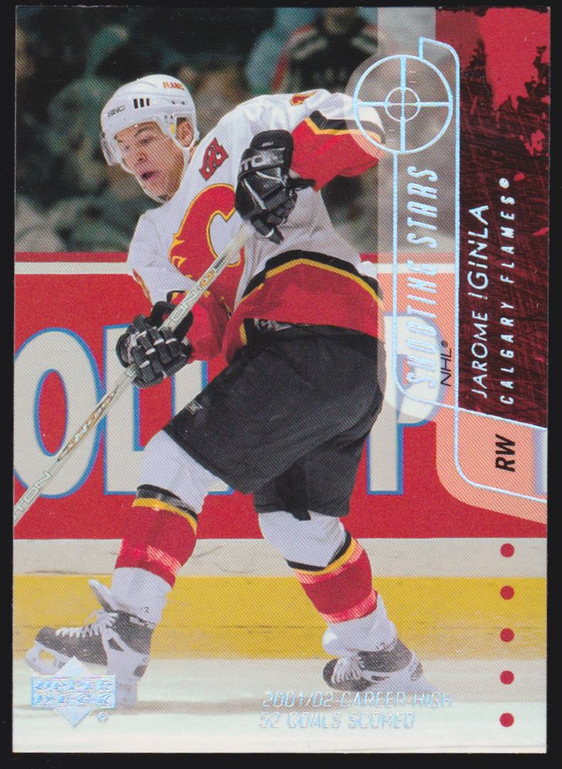 2002-03 Upper Deck Shooting Stars #SS2 Jarome Iginla (image for) 2002-03 Upper Deck Shooting Stars #SS2 Jarome Iginla