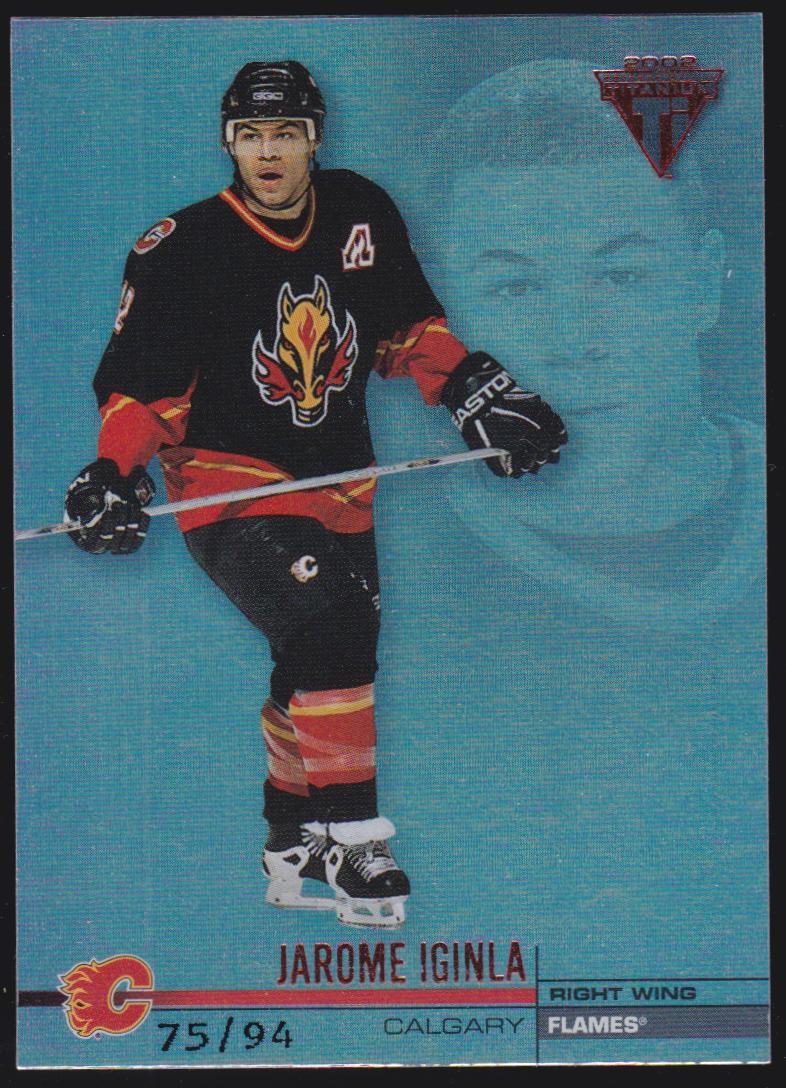 2001-02 Titanium Hobby Red #18 Jarome Iginla 75/94 (image for) 2001-02 Titanium Hobby Red #18 Jarome Iginla 75/94