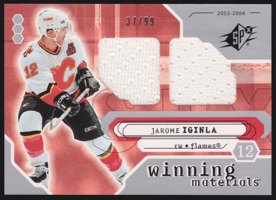 2003-04 SPx Winning Materials #WMJI Jarome Iginla 37/99 (image for) 2003-04 SPx Winning Materials #WMJI Jarome Iginla 37/99