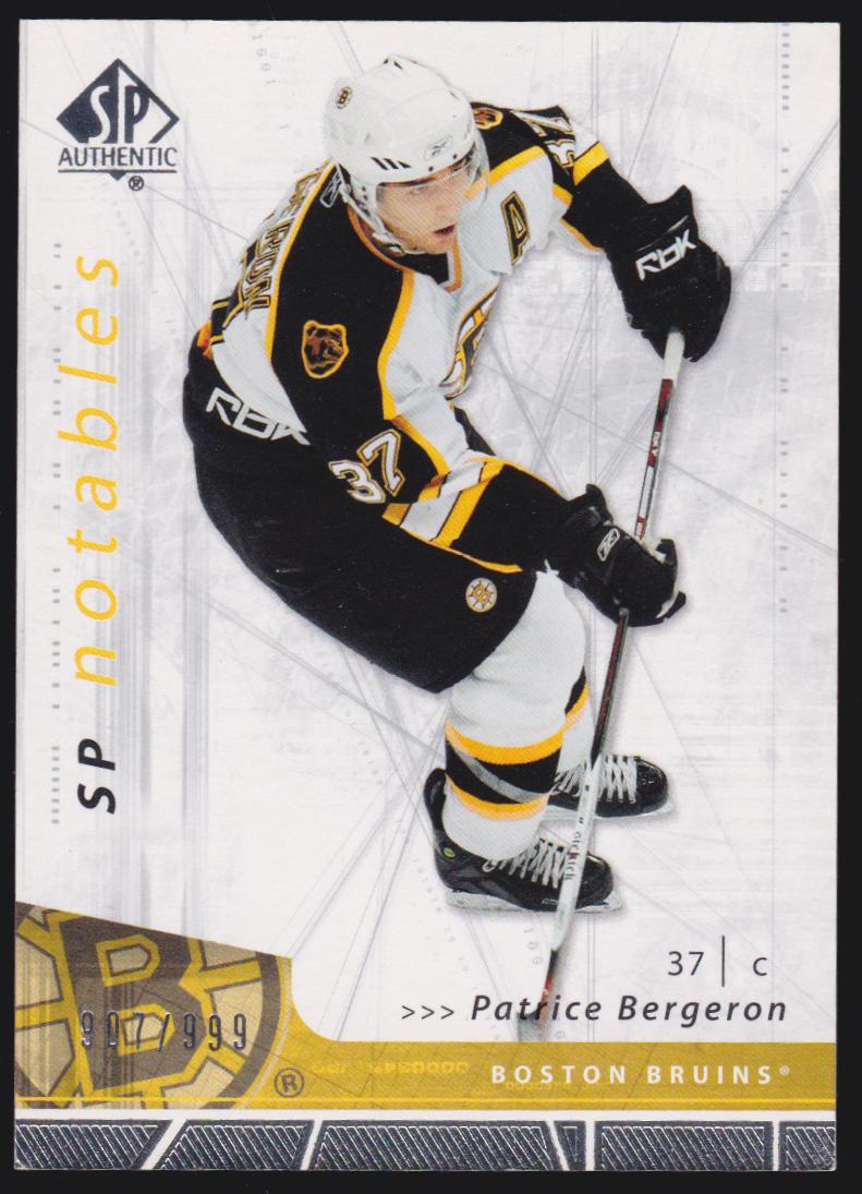 (image for) 2006-07 SP Authentic #143 Patrice Bergeron Notables 907/999