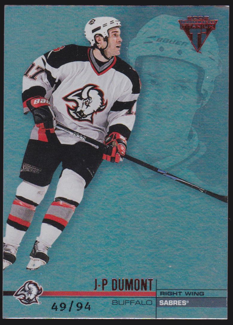 2001-02 Titanium Hobby Red #15 J-P Dumont 49/94 (image for) 2001-02 Titanium Hobby Red #15 J-P Dumont 49/94