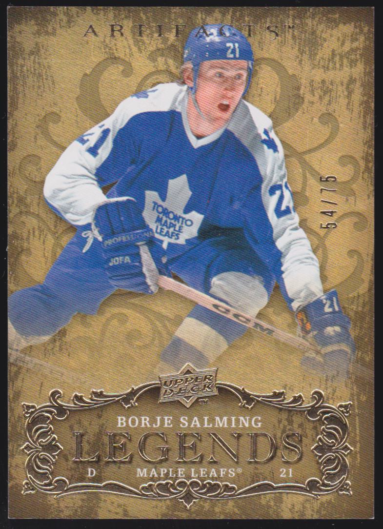 2008-09 Artifacts Gold #104 Borje Salming 54/75 (image for) 2008-09 Artifacts Gold #104 Borje Salming 54/75