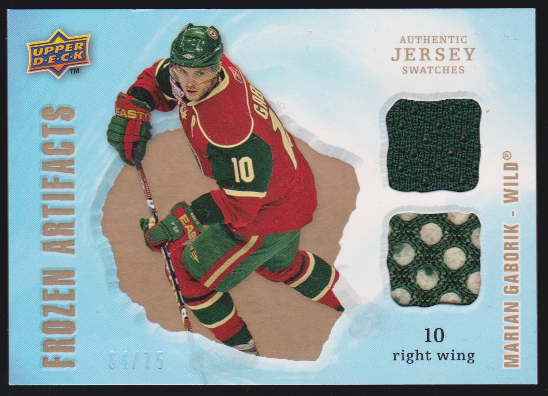 (image for) 2008-09 Artifacts Frozen Artifacts Dual Gold #FADMG Marian Gaborik 64/75