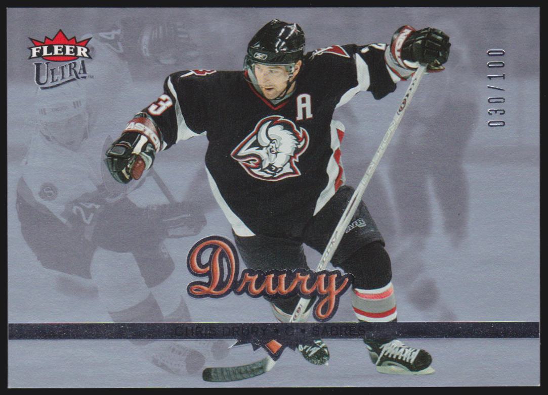 2005-06 Ultra Ice #24 Chris Drury 030/100 (image for) 2005-06 Ultra Ice #24 Chris Drury 030/100