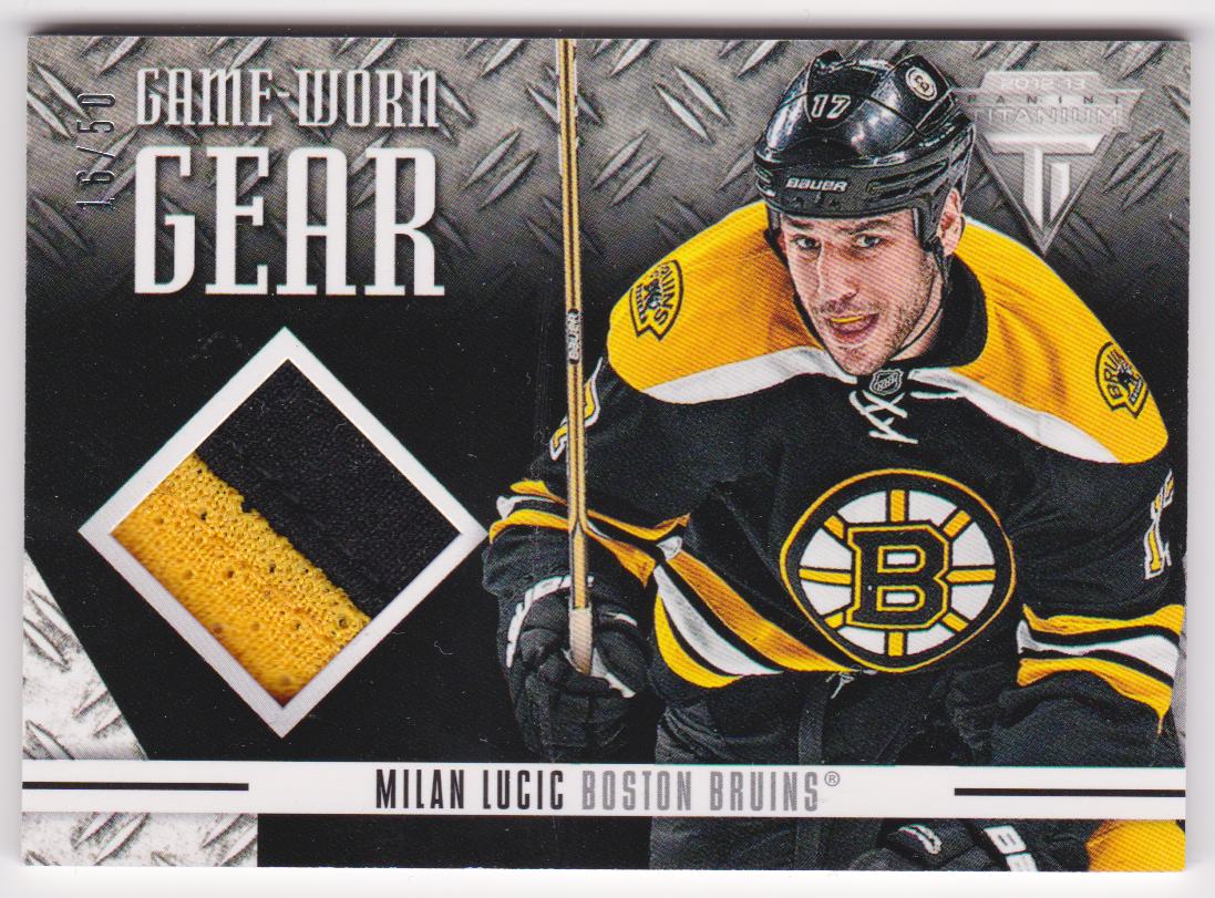 (image for) 2012-13 Panini Titanium Game Worn Gear Prime #GGML2 Milan Lucic 16/50 - Jerseys