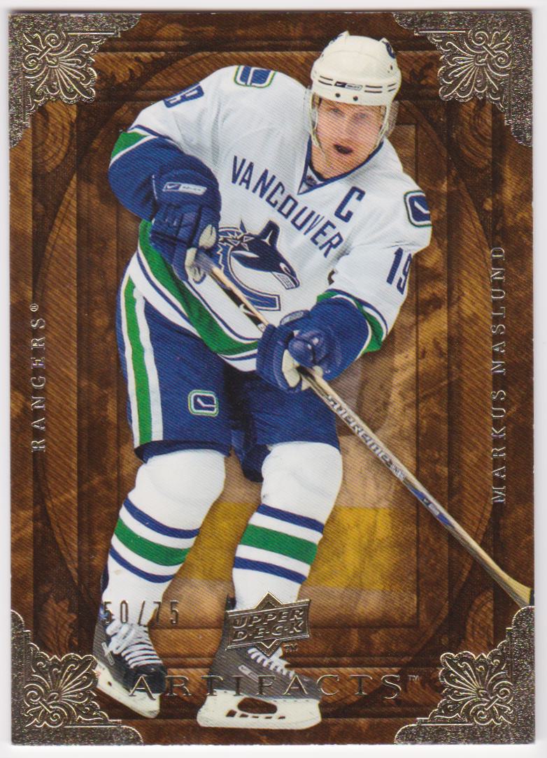 2008-09 Artifacts Gold #3 Markus Naslund 50/75 (image for) 2008-09 Artifacts Gold #3 Markus Naslund 50/75