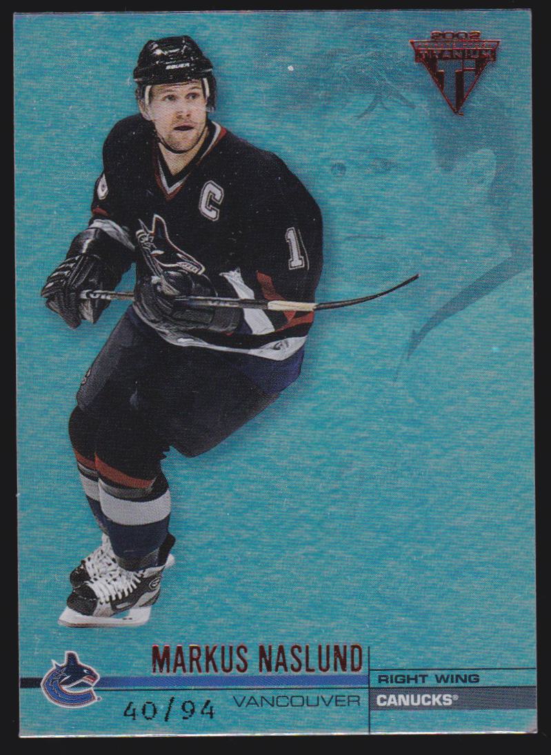 2001-02 Titanium Hobby Red #137 Markus Naslund 40/94 (image for) 2001-02 Titanium Hobby Red #137 Markus Naslund 40/94