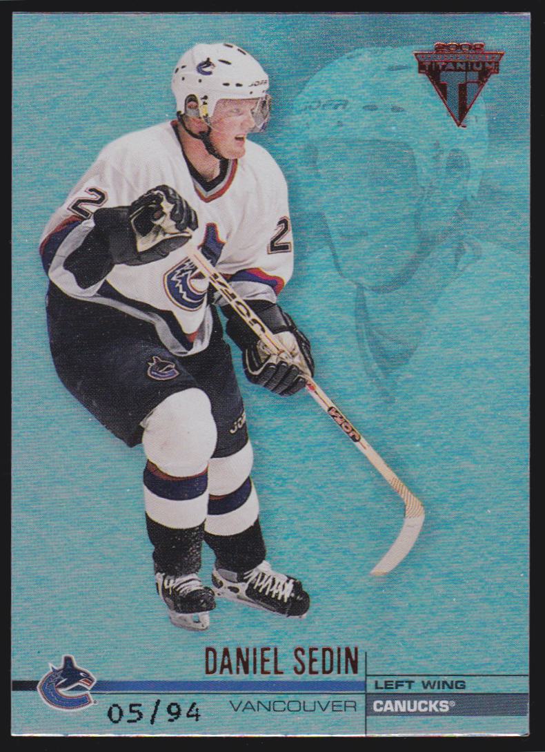 2001-02 Titanium Hobby Red #138 Daniel Sedin 05/94 (image for) 2001-02 Titanium Hobby Red #138 Daniel Sedin 05/94