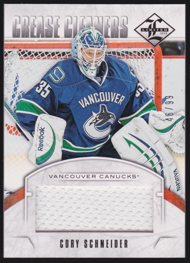 (image for) 2012-13 Limited Crease Cleaners Materials #7 Cory Schneider 46/99