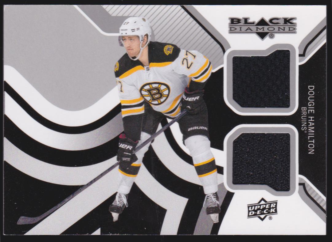 2013-14 Black Diamond Dual Jerseys #ROOKDH Dougie Hamilton (image for) 2013-14 Black Diamond Dual Jerseys #ROOKDH Dougie Hamilton