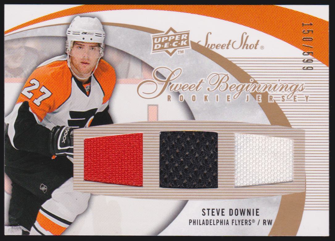 2007-08 Sweet Shot #151 Steve Downie - Jerseys - RC - 150/599 (image for) 2007-08 Sweet Shot #151 Steve Downie - Jerseys - RC - 150/599