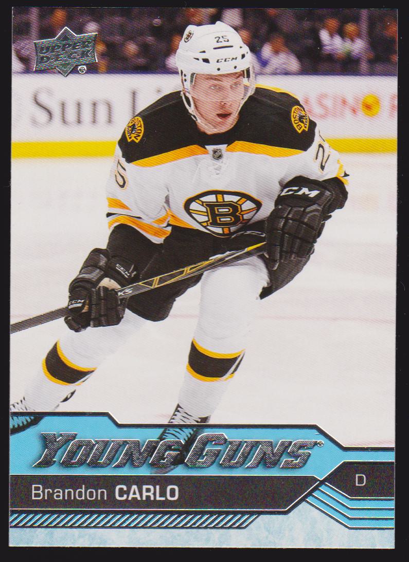 2016-17 Upper Deck #482 Brandon Carlo YG RC (image for) 2016-17 Upper Deck #482 Brandon Carlo YG RC