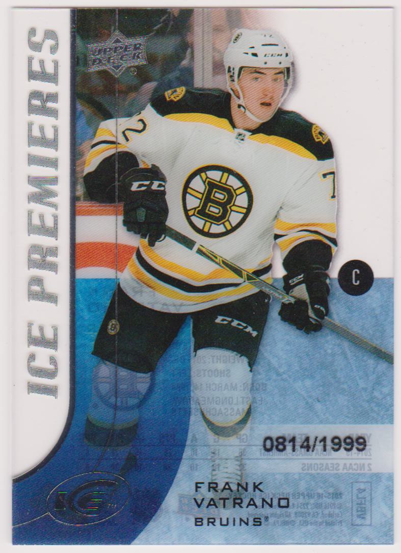 2015-16 Upper Deck Ice #123 Frank Vatrano 0814/1999 RC (image for) 2015-16 Upper Deck Ice #123 Frank Vatrano 0814/1999 RC