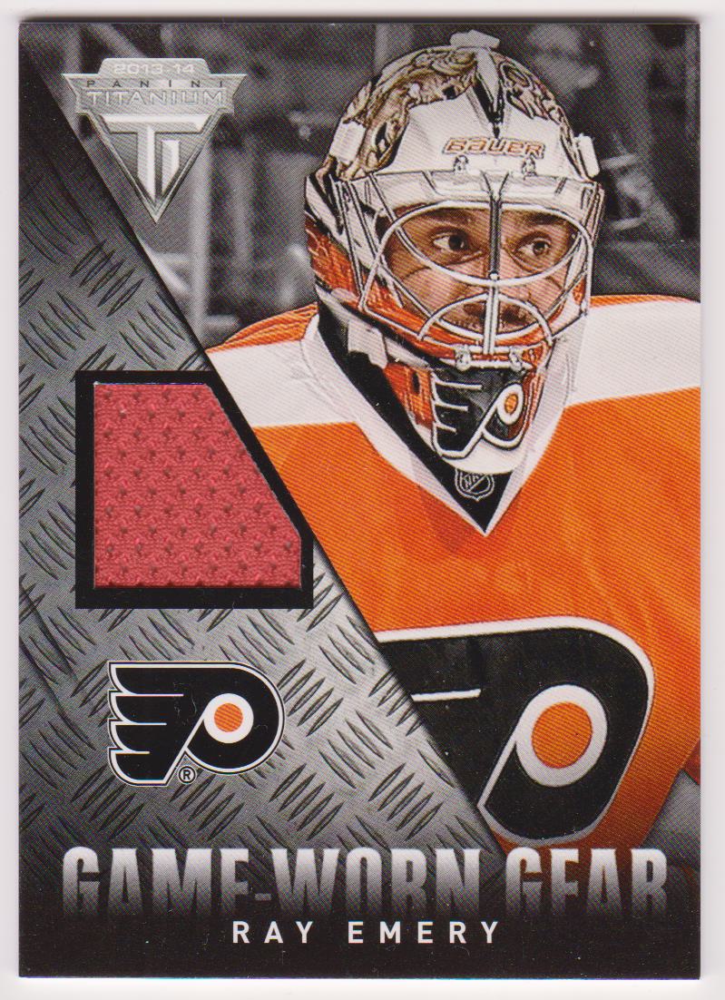 2013-14 Panini Titanium Game Worn Gear #GGRE Ray Emery - Jerseys (image for) 2013-14 Panini Titanium Game Worn Gear #GGRE Ray Emery - Jerseys